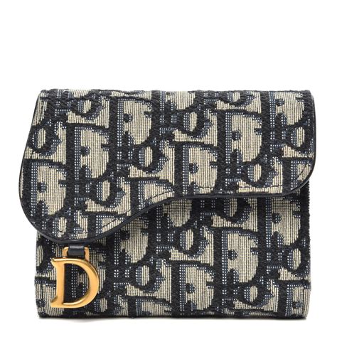 christion dior wallet|Christian Dior oblique saddle wallet.